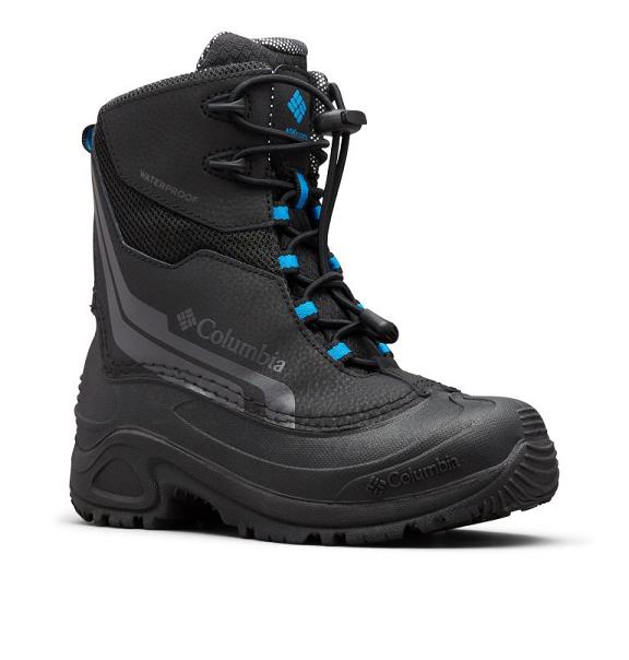 Columbia Omni-Heat Waterproof Boots Black Blue For Boys NZ76312 New Zealand